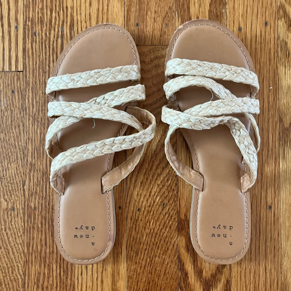 A New Day Straw Strap Sandals